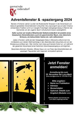 Flyer Adventsfenster